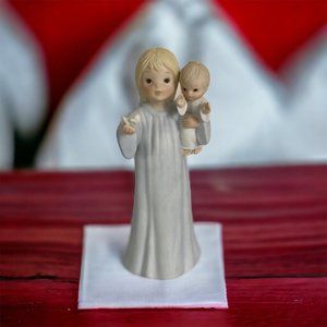 Vintage Lefton Mom Baby Birds Blond Hair 03899 Taiwan The Lord is the Light